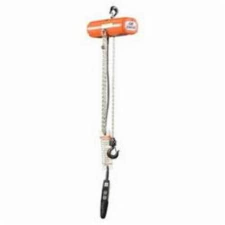 Shopstar Electric Chain Hoist, Single Reeving, 300 Lb, 612 Ft, 10 Ft Lifting Height, 16 Fpm Lift